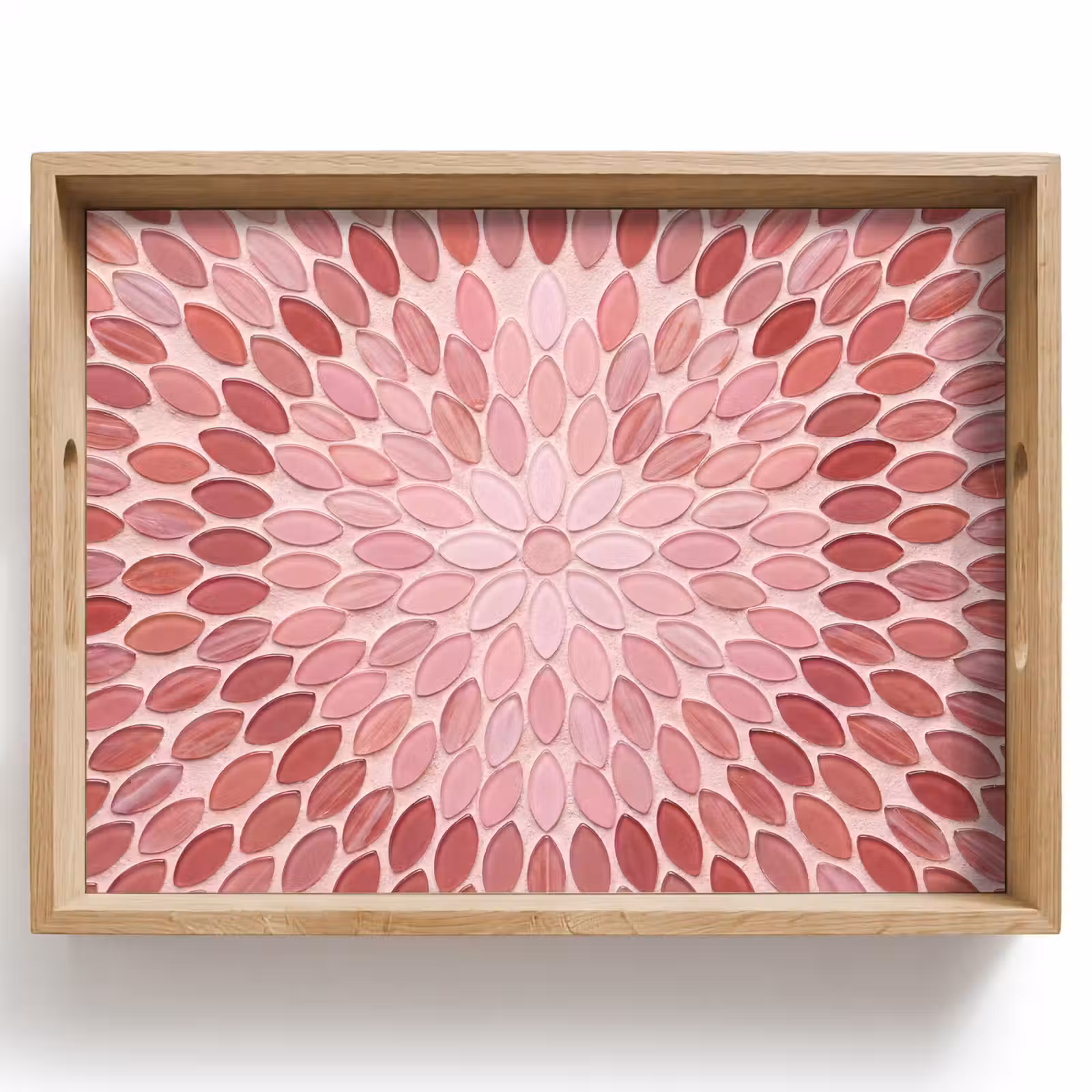 Dienblad - Patroon - Mozaïek - Ovaal - Abstract - Roze — 1