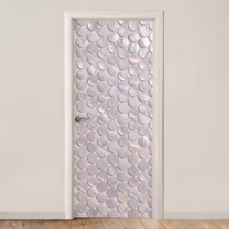 Deursticker - Patroon - Cirkels - Abstract - Modern - Wit — 1