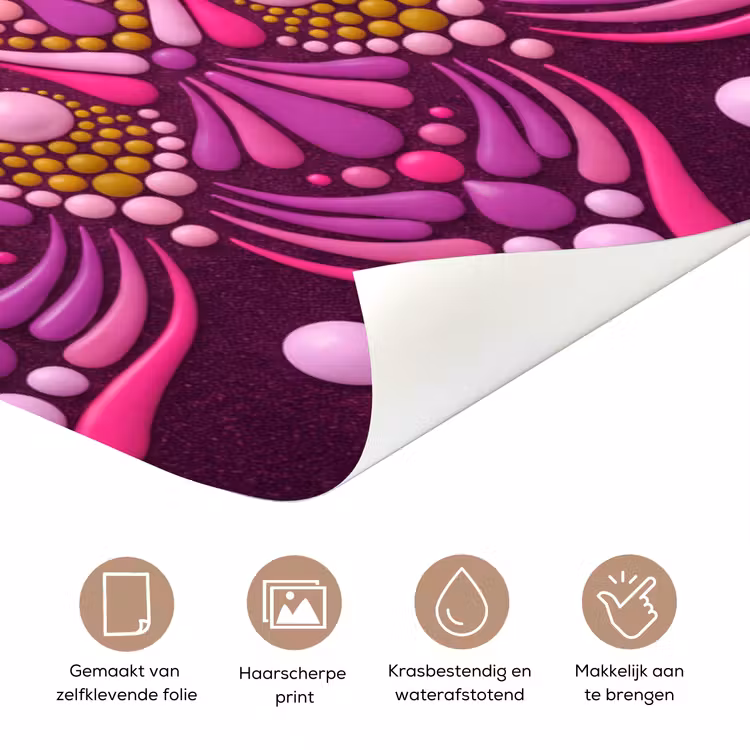 Deursticker - Patroon - Stippen - Abstract - Kleurrijk — 3
