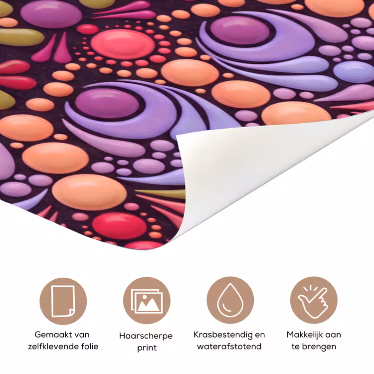 Deursticker - Patroon - Stippen - Abstract - Modern - Kleurrijk — 3