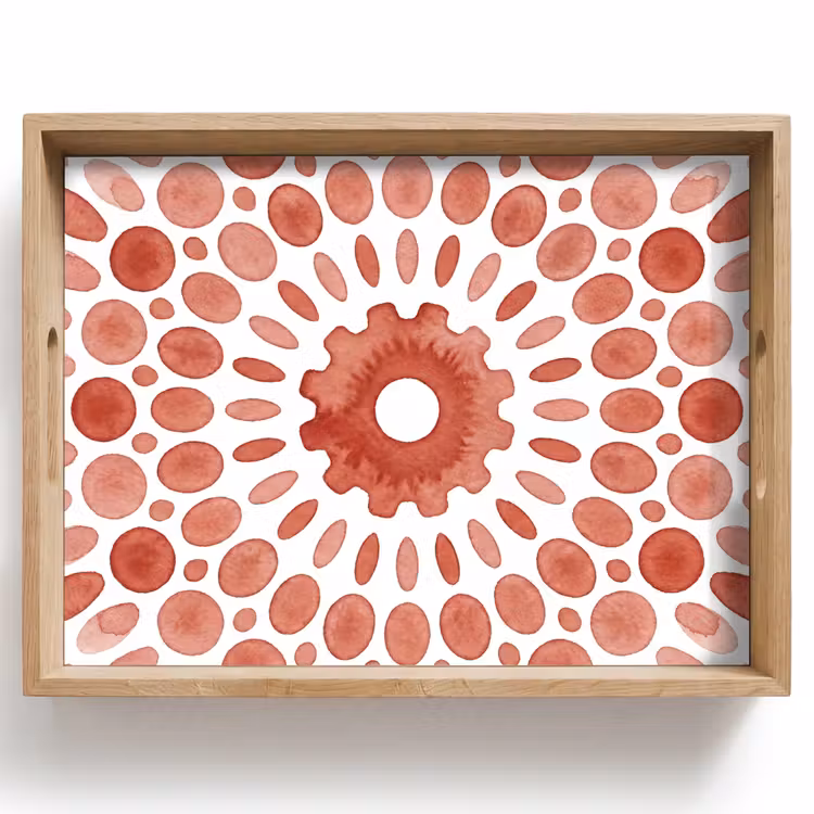 Dienblad - Patroon - Cirkels - Abstract - Modern - Rood — 1