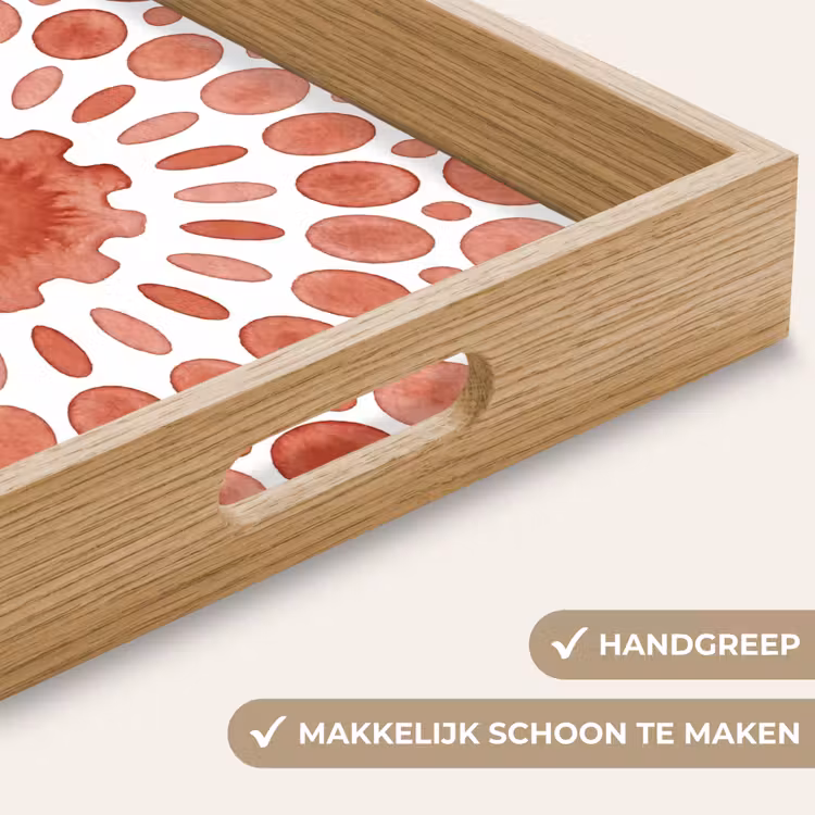 Dienblad - Patroon - Cirkels - Abstract - Modern - Rood — 5