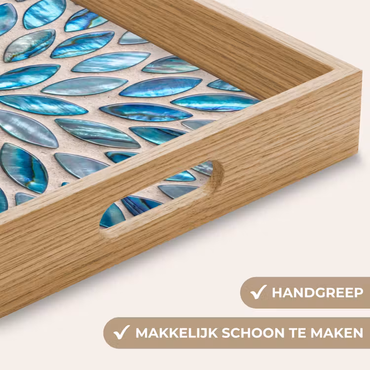 Dienblad - Patroon - Glans - Abstract - Blauw - Decoratie — 5