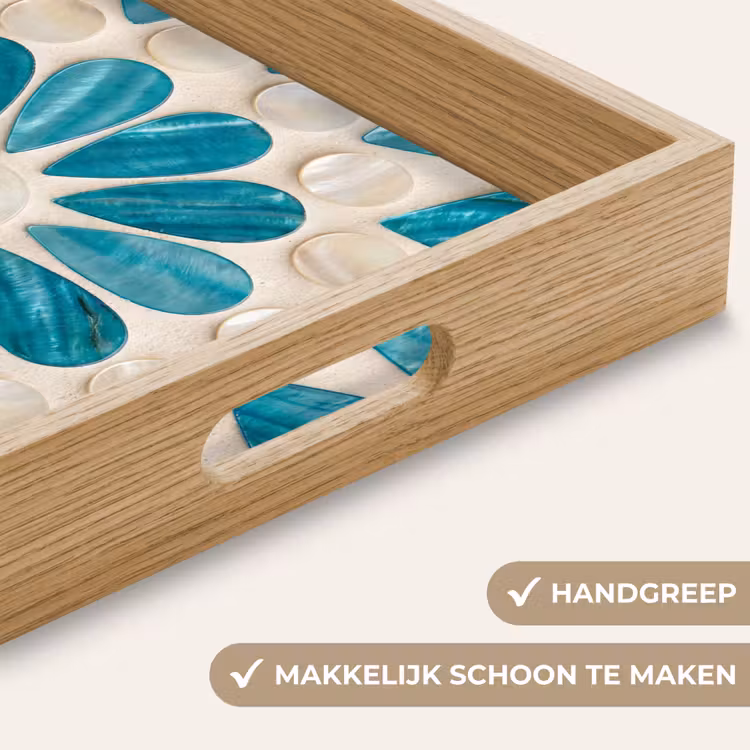 Dienblad - Patroon - Mozaïek - Schelpen - Abstract - Turquoise — 5
