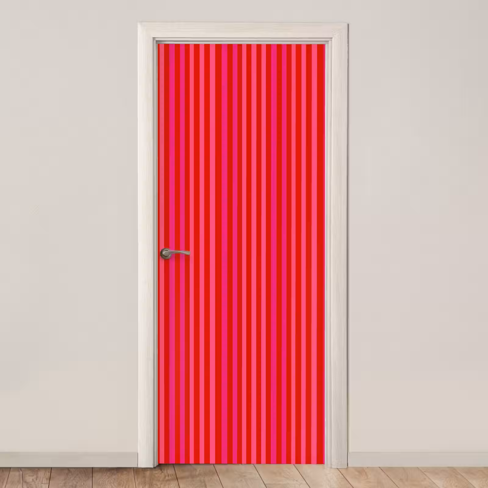 Deursticker - Verticaal - Strepen - Roze — 1