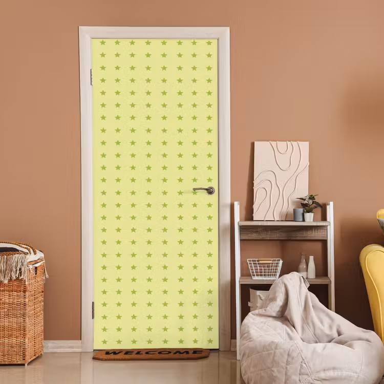 Deursticker - Sterren - Patroon - Groen — 2