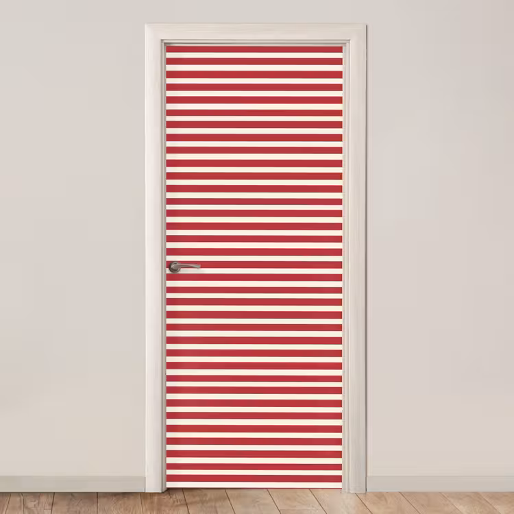 Deursticker - Strepen - Patroon - Rood — 1
