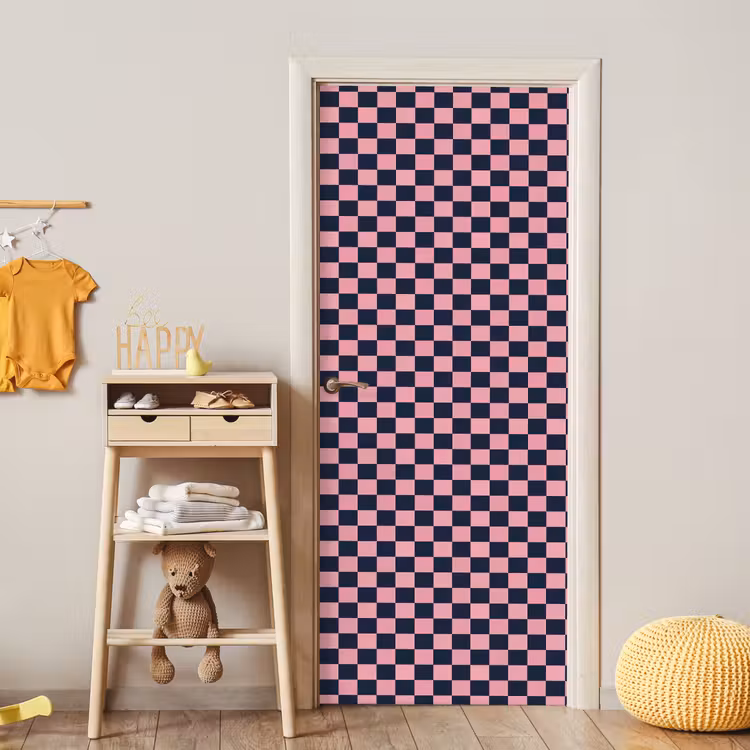 Deursticker - Traditioneel - Patroon - Blauw - Roze — 6