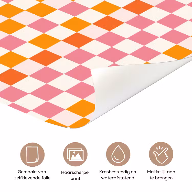 Deursticker - Vierkant - Patroon - Oranje — 3