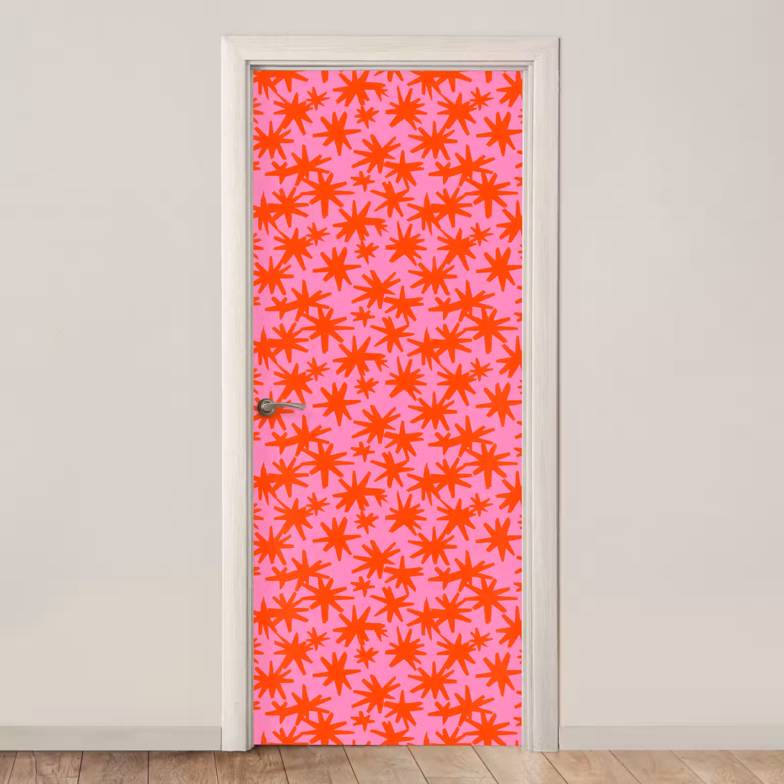 Deursticker - Modern - Sterren - Roze — 1