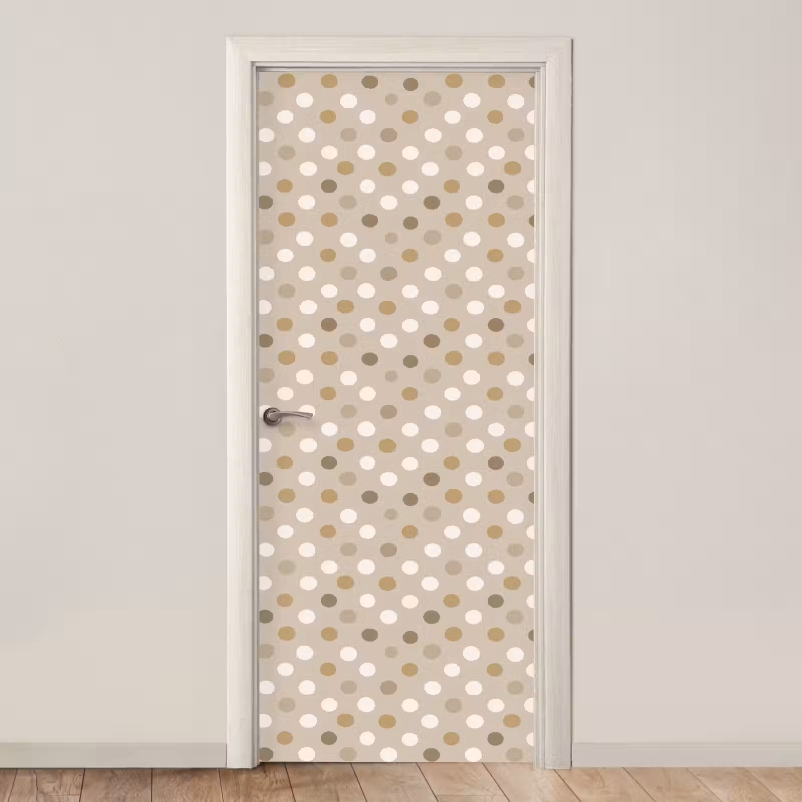Deursticker - Polka - Dots - Beige — 1