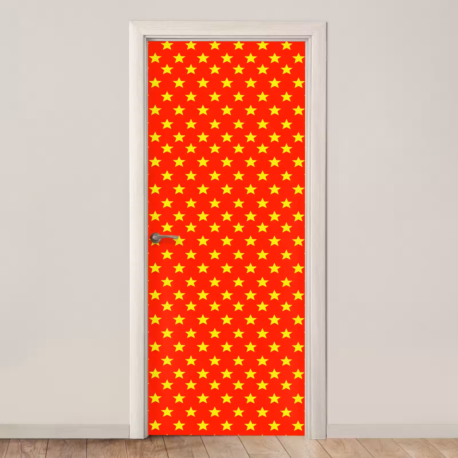 Deursticker - Ster - Patroon - Geel — 1