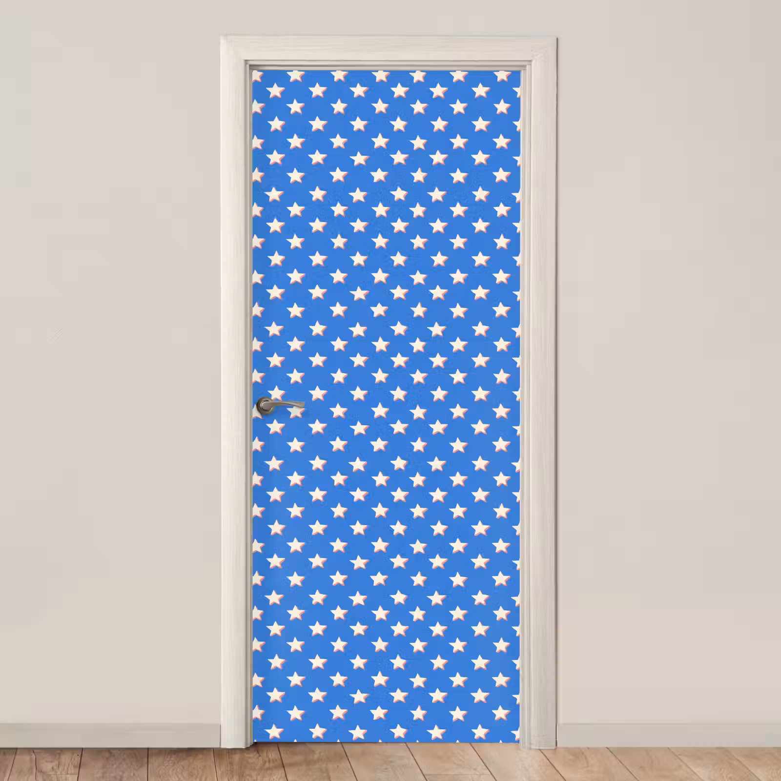 Deursticker - Sterren - Patroon - Blauw — 1