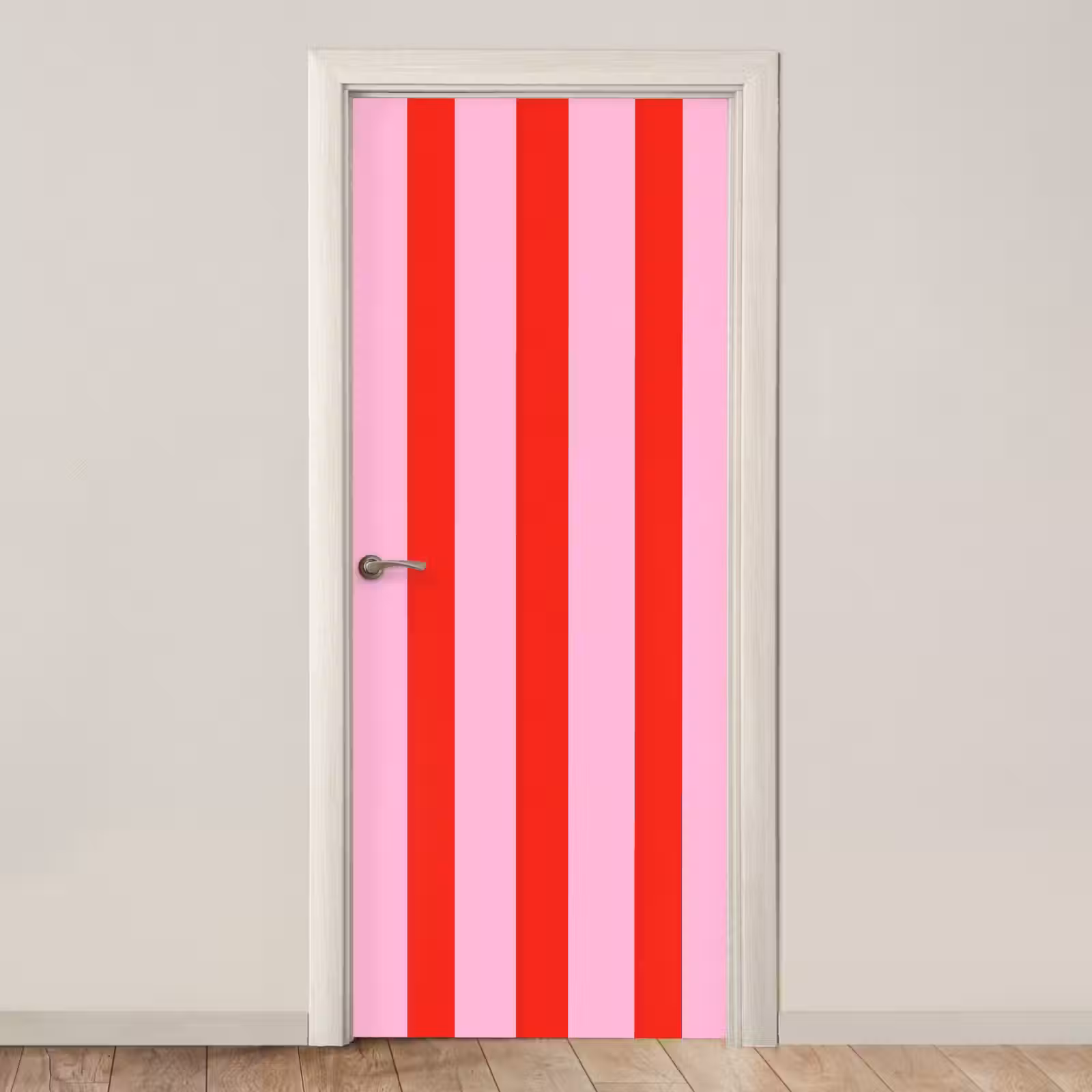 Deursticker - Strepen - Klassiek - Roze — 1