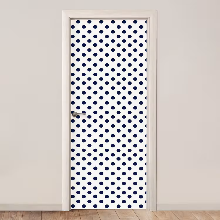 Deursticker - Klassiek - Stippen - Blauw — 1