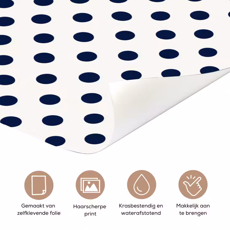 Deursticker - Klassiek - Stippen - Blauw — 3