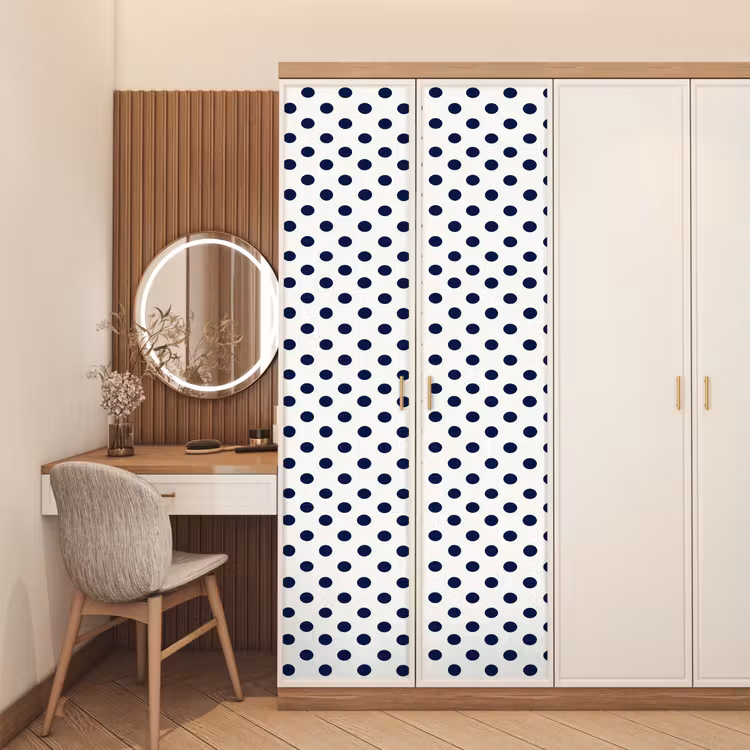 Deursticker - Klassiek - Stippen - Blauw — 5