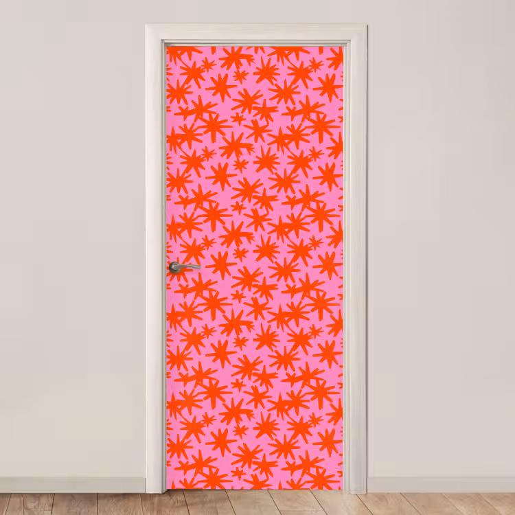 Deursticker - Modern - Sterren - Roze — 1