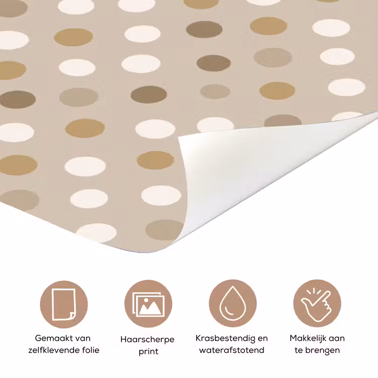 Deursticker - Polka - Dots - Beige — 3