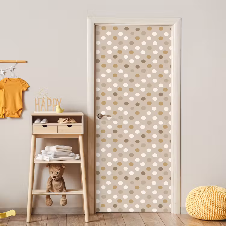Deursticker - Polka - Dots - Beige — 6