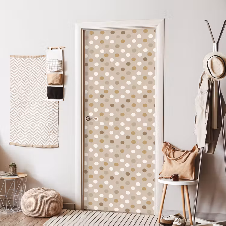 Deursticker - Polka - Dots - Beige — 8