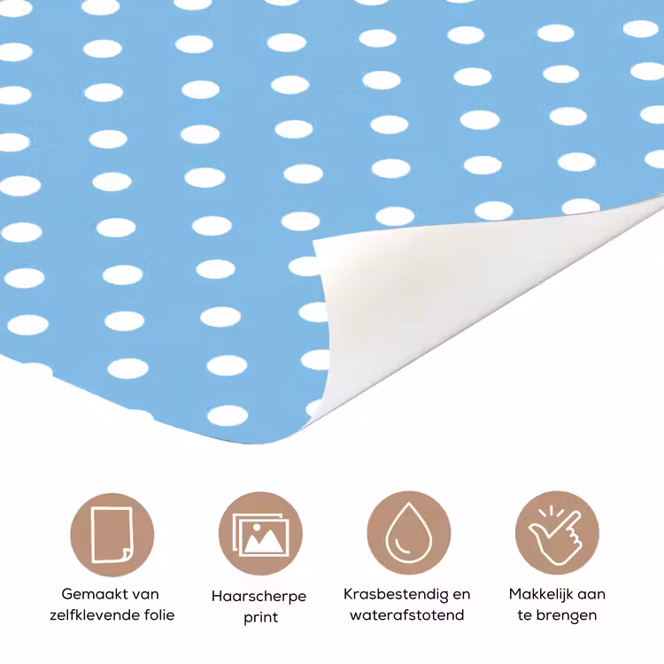 Deursticker - Polka - Dots - Blauw — 3