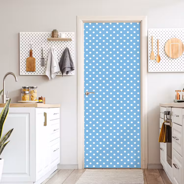 Deursticker - Polka - Dots - Blauw — 7