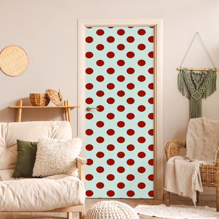 Deursticker - Polka - Dots - Rood — 4