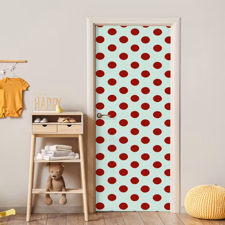 Deursticker - Polka - Dots - Rood — 6