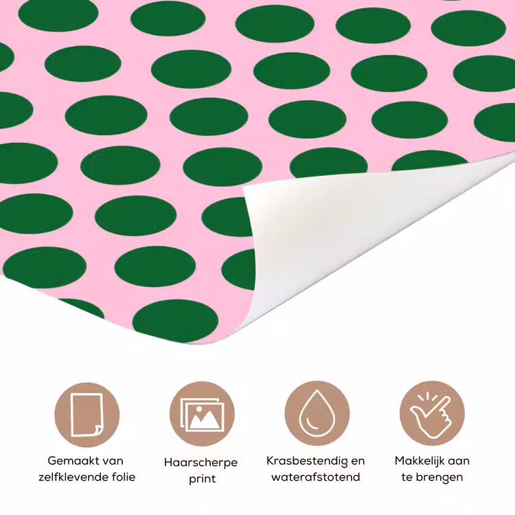 Deursticker - Polkadots - Patroon - Groen — 3