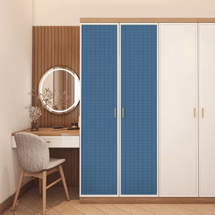Deursticker - Ruiten - Geometrisch - Blauw — 5