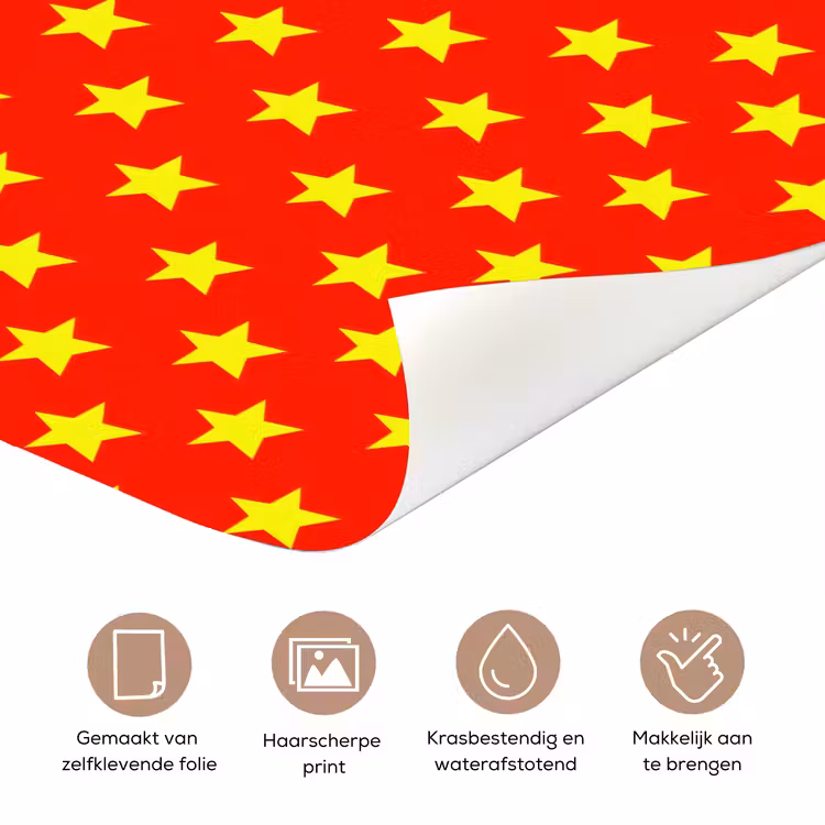Deursticker - Ster - Patroon - Geel — 3