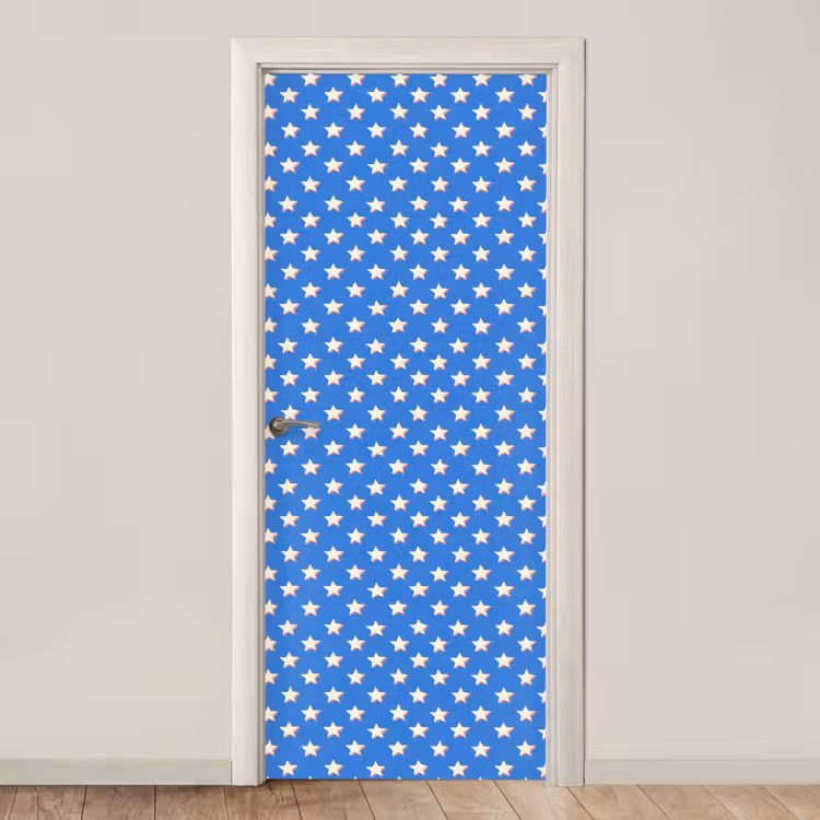Deursticker - Sterren - Patroon - Blauw — 1