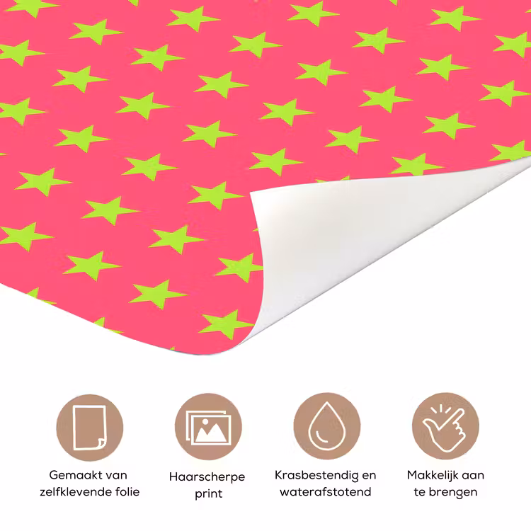 Deursticker - Sterren - Patroon - Roze — 3