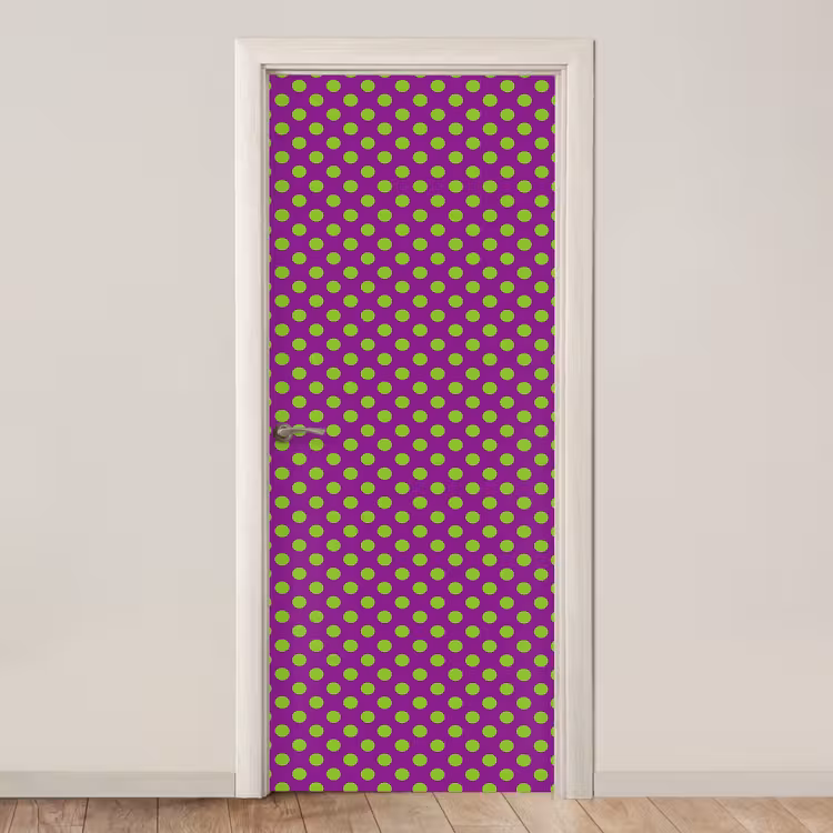 Deursticker - Stippen - Klassiek - Groen — 1
