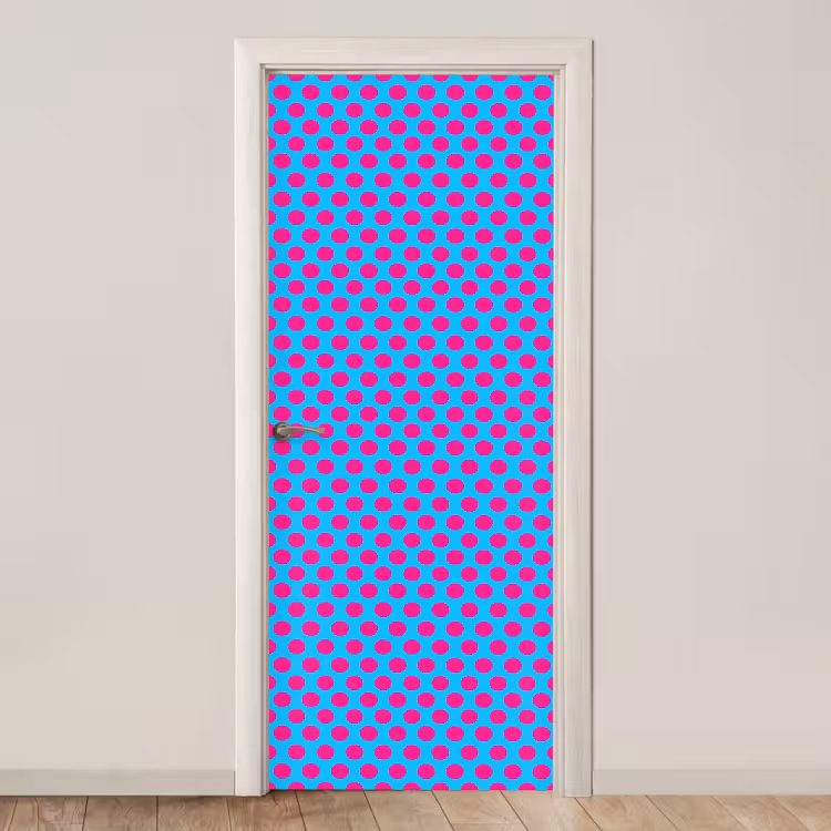 Deursticker - Stippen - Klassiek - Roze — 1