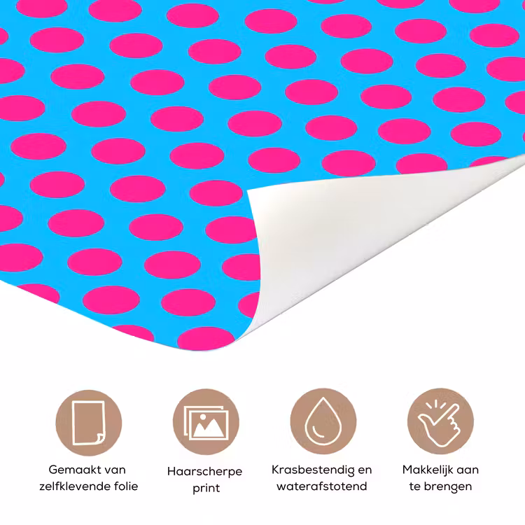 Deursticker - Stippen - Klassiek - Roze — 3