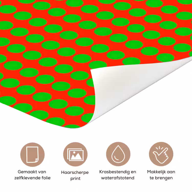 Deursticker - Stippen - Patroon - Groen — 3