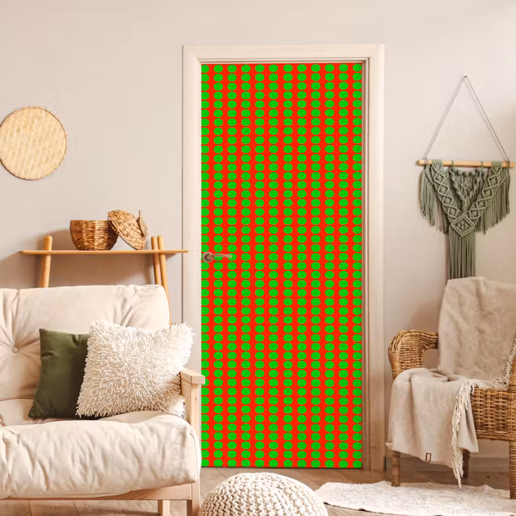 Deursticker - Stippen - Patroon - Groen — 4