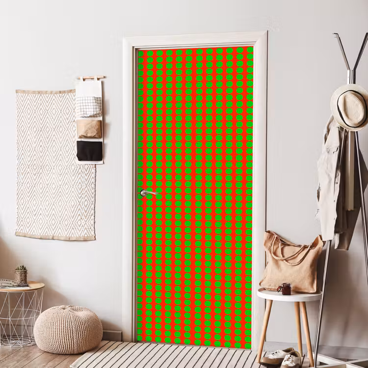 Deursticker - Stippen - Patroon - Groen — 8