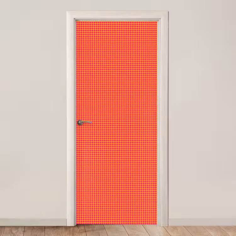 Deursticker - Stippen - Patroon - Oranje — 1
