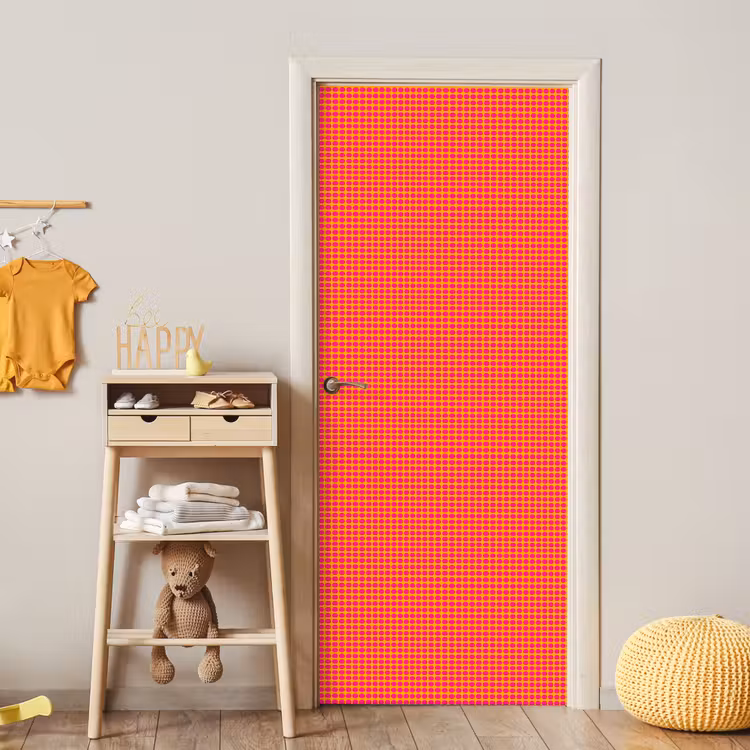 Deursticker - Stippen - Patroon - Oranje — 6