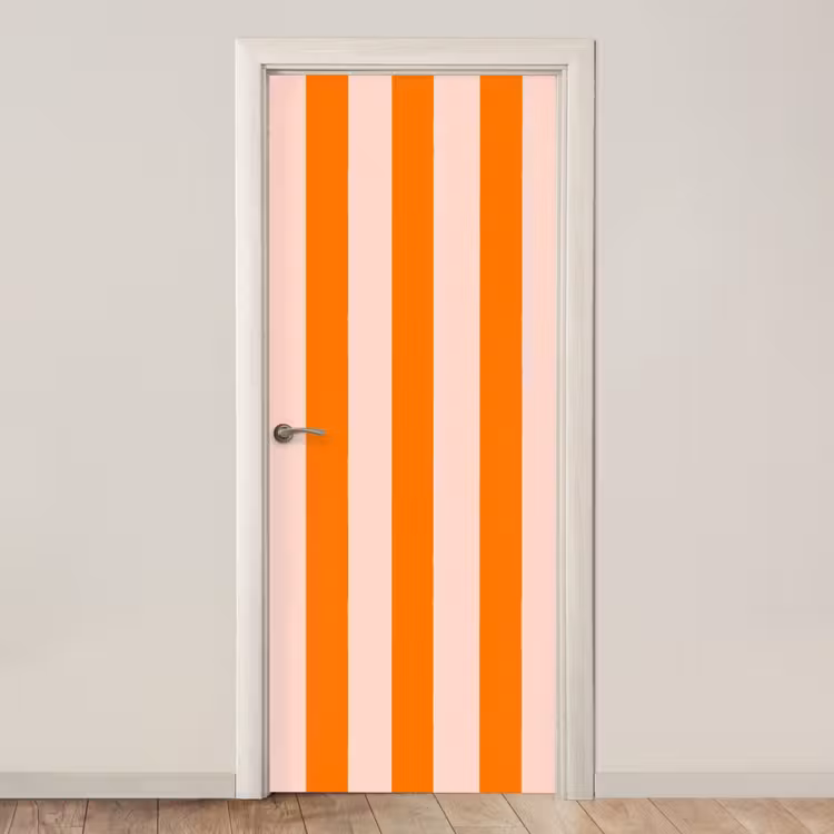 Deursticker - Strepen - Modern - Oranje — 1