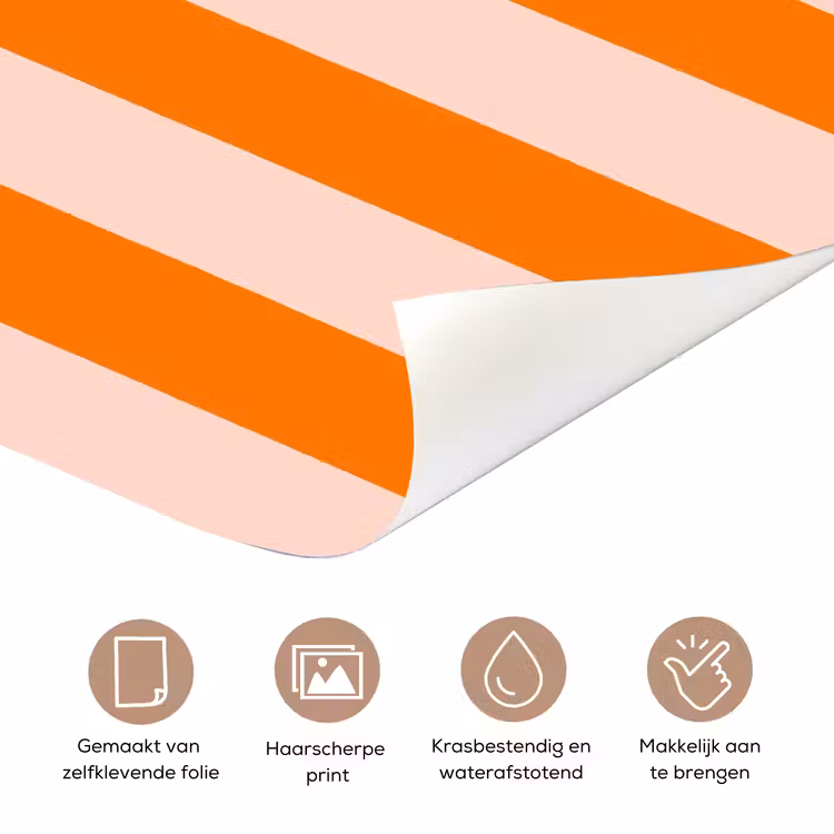 Deursticker - Strepen - Modern - Oranje — 3