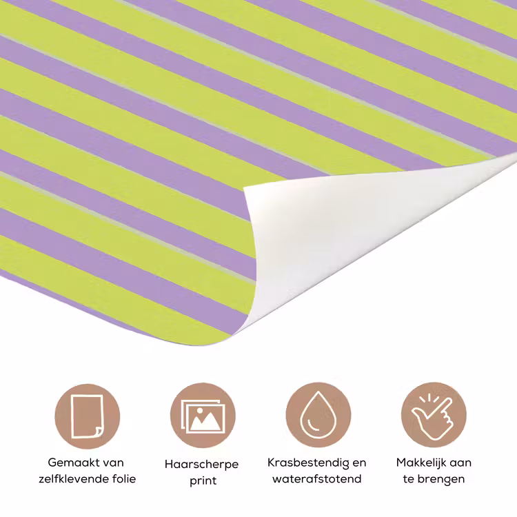 Deursticker - Strepen - Patroon - Groen — 3