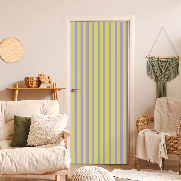 Deursticker - Strepen - Patroon - Groen — 4