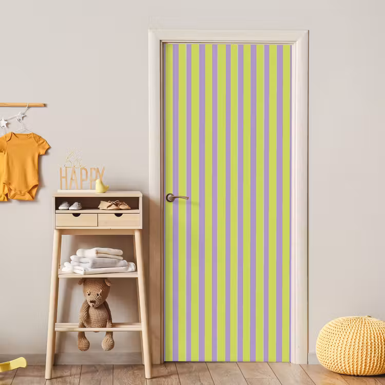 Deursticker - Strepen - Patroon - Groen — 6