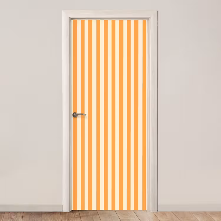 Deursticker - Strepen - Patroon - Oranje — 1