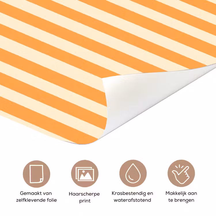Deursticker - Strepen - Patroon - Oranje — 3