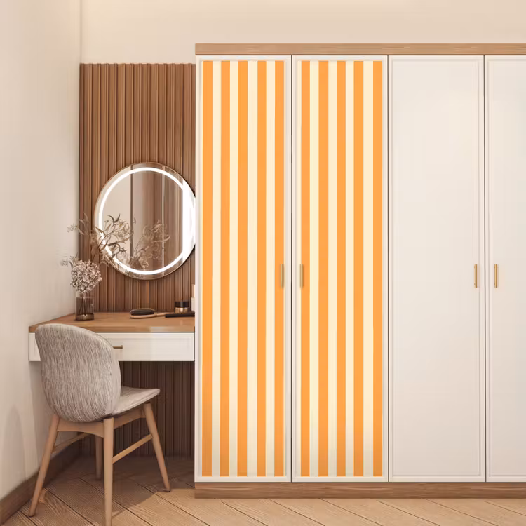 Deursticker - Strepen - Patroon - Oranje — 5